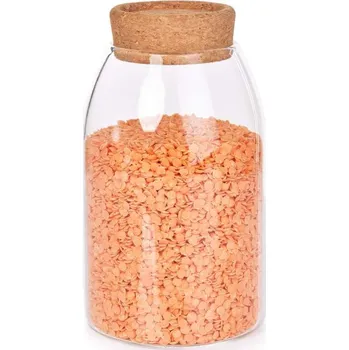 Dóza na potraviny BOROSIL | 800 ml | skleněná dóza s korkovým víkem