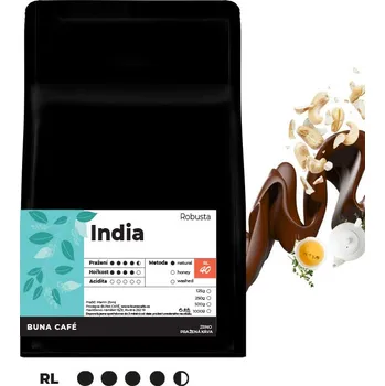 Káva BUNA CAFÉ India, Cherry AA, RL40, 10x500g