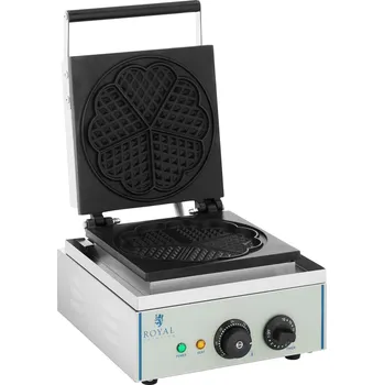 Vaflovač Royal Catering Vaflovač - 1 x 1.500 wattů - tvar srdce RCWM-1500-H