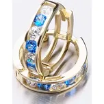 Dětské náušničky žluté zlato 585 zirkon kroužky 52GZ-3345ZMB