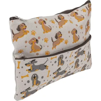 Kosmetická taška  Taštička na zip s motivem pejsků – praktický dárek pro milovníky psů