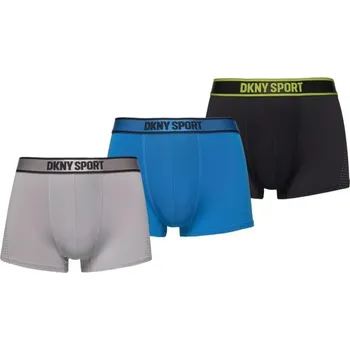 Pánské spodní prádlo Pánské boxerky DKNY SANTAROSA M Černá, Šedá, Modrá, Reflexní neon