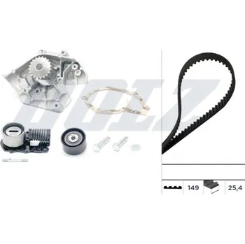 Rozvod motoru Vodní pumpa + sada ozubeného řemene DOLZ KD009