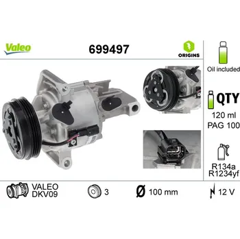 Kompresor klimatizace Kompresor klimatizace VALEO 699497