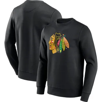 Pánská mikina Fanatics Pánská mikina Chicago Blackhawks NHL Primary Logo Graphic Crew Sweatshirt - VALUE Velikost: L