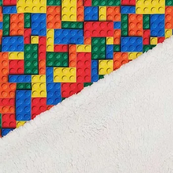 Softshell s beránkem, barevné kostky stavebnice, š.145