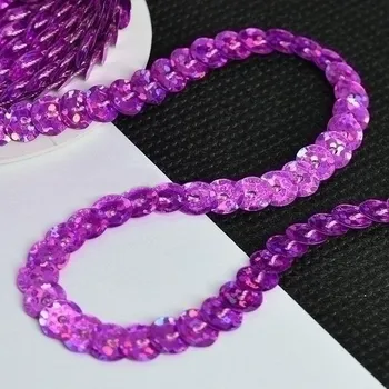 Výtvárné potřeby Flitry lomené, metráž Ø6 mm DAM, barva hol fialová