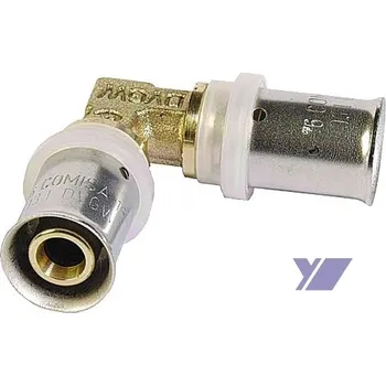 rozdělovač topení Lisovací koleno 90° pro vícevrstvé trubky Pex-al-pex COMISA průměr 26mm