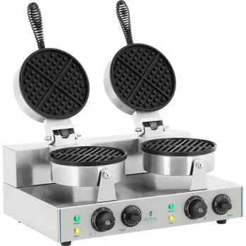 Vaflovač Royal Catering Vaflovač - 2 x 1.300 wattů -kulatý RCWM-2600-R