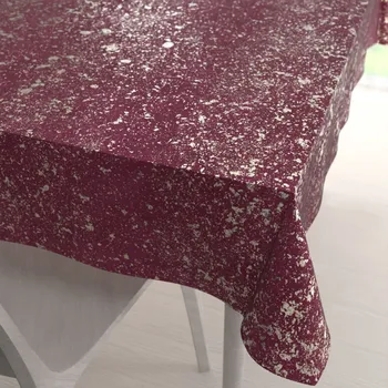 ubrus Sametový obdélníkový ubrus Isabela IBL-006 Gold Design vínový 50x100 cm