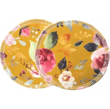 Vložka do podprsenky Breberky BIO vložky do podprsenky (BioBavlna) - Pivoňky na hořčicové