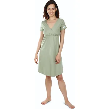 Těhotenské noční prádlo Moniel košilka/šaty kojící Olive Velikost: XXL