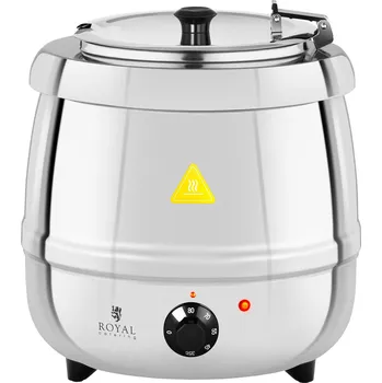 kotlíky Royal Catering Elektrický kotlík na polévku - 10 litrů - 400 W - ušlechtilá ocel RCST-10SB