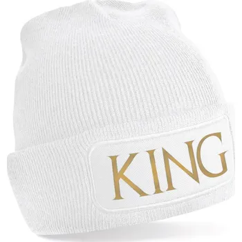 Pánské tričko Čepice s potiskem KING, Barva látky bílá, Střih Pánsky/UNISEX