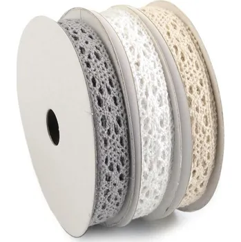 Krajka Bavlněná krajka mix šíře 13 mm - 3x5m Barva: mix č.7