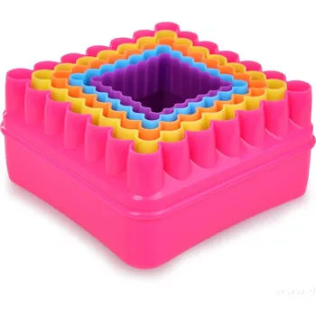 Vykrajovátko CREMO | oboustranná vykrajovátka ČTVERCE | hladká & vlnitá | 5 ks | na sušenky