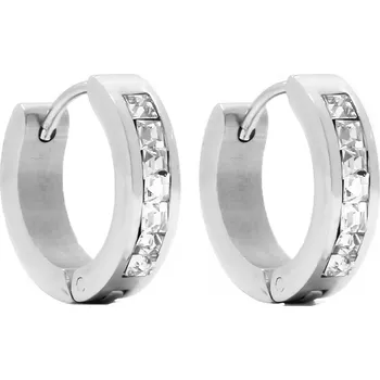Náušnice BRUNOshop.cz Náušnice kroužky s kamínky 1,7 cm
