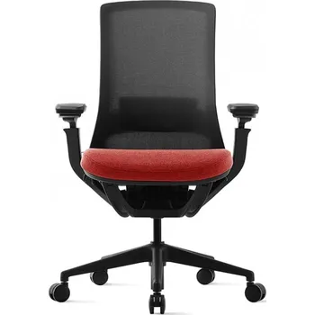 Kancelářská ergonomická židle ROLY BLACK - síťovina, více barev Červená