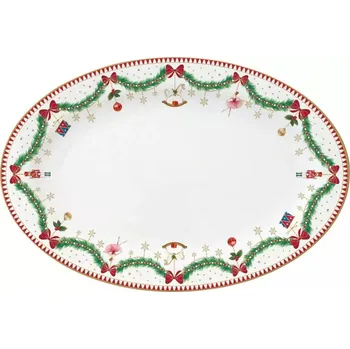 Talíř Easy Life Porcelánový servírovací talíř Magie De Noel (Kouzlo Vánoc) 35 × 23.5 cm