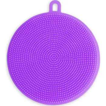 SILI SASANKA® | Silikonová oboustranná houbička na mytí fialová