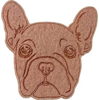 Brož FELT LABEL Brož Buldoček - Krémová