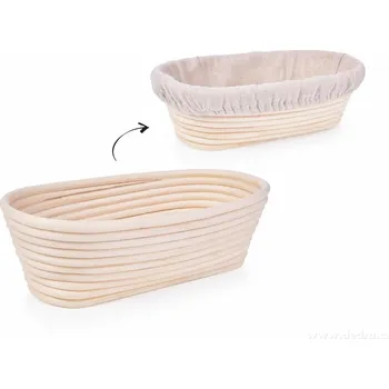 chlebník GoEco® | 24 cm dřevěná ošatka na chléb PECEN s látkovým potahem