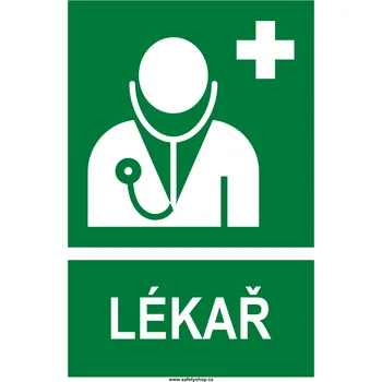 LÉKAŘ ISO 7010 samolepící vinylová fólie 300x200 mm