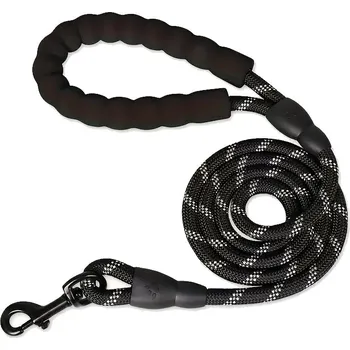 Vodítko pro psa Reflexní kulaté vodítko pro psy Barva: Černá
