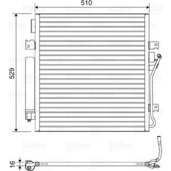 Klimatizace automobilu Kondenzátor, klimatizace VALEO 814163