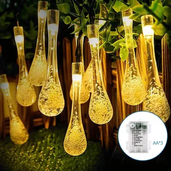 Venkovní osvětlení Aigostar -LED Venkovní dekorační řetěz 50xLED/8 funkcí 3xAA 5,3m IP44 teplá bílá