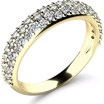 Oblečení a móda Dámský prsten žluté zlato 585/1000 přírodní diamant G/SI 140005-ZL-DIA velikost 47