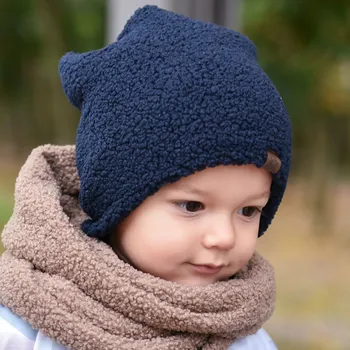 Čepice tmavě modrá teddy čepice trpasličího střihu