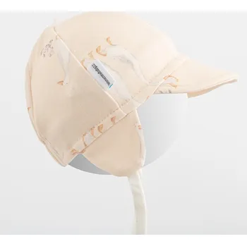 Kojenecká čepice Dětská bavlněná čepička s kšiltem New Baby Husičky, vel. 56/62