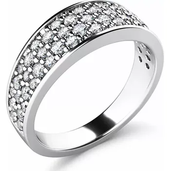 Prsten Dámský prsten bílé zlato 585/1000 přírodní diamant 0.573 ct G/SI 140006-B-DIA velikost 56