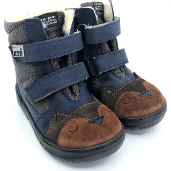 Chlapecká zimní obuv Dětské zimní boty KTR 315 Sova modrá VLNA 21, Vnitřní délka boty: 13,5 cm
