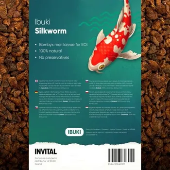 Krmivo pro rybičky Ibuki Silkworm 1000 ml - sušené larvy bource morušového