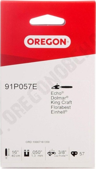 Pilový řetěz OREGON - STANDARD 3/8” 1,3 mm - 57 článků (91P057E, 91P057, 91PJ057X, 91P057X, 91PJ057XN)