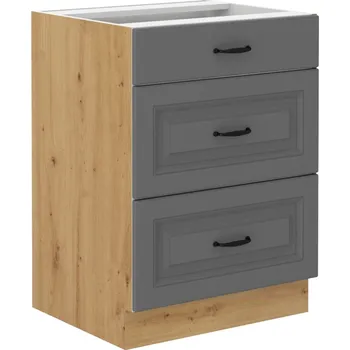 Kuchyňská skříňka Stolarz Lempert Kuchyňská skříňka STILO 60 D 3S BB PREMIO BOX Zvolte barevné provedení: STILO - DUST GREY / ARTISAN