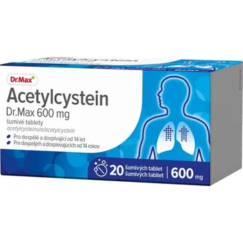 Lék na kašel, rýmu a nachlazení Dr. Max Acetylcystein šumivé tablety 600 mg