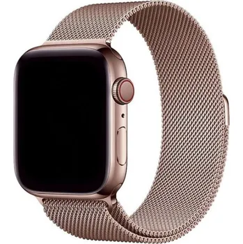 Příslušenství k chytrým hodinkám Elegantní kovový pásek pro chytré hodinky Apple Watch SE 40 mm (2023) - světle růžový