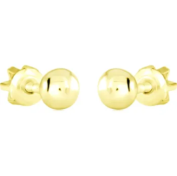Náušnice Cutie Jewellery Zlaté náušnice Kuličky na šroubek Ø 4,2 mm – zlatý šperk ryzosti 585/1000 v Dárkovém balení s Certifikátem GLEYN-03048