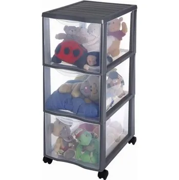 Úložný box SUNDIS Úložný box se 3 zásuvkami, antracit, OFFICEMIX - MAXI