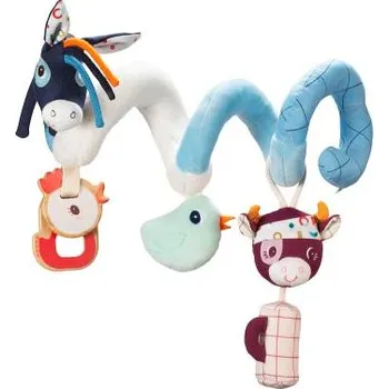 Hračka pro nejmenší Lilliputiens - spirála s aktivitami - Farma oslíka Ignáce