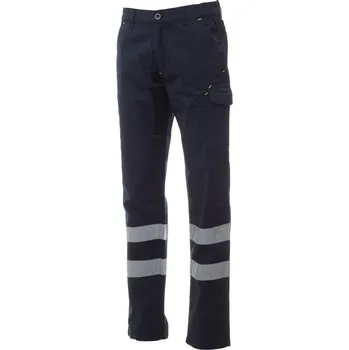 montérky Pracovní kalhoty Payper POWER STRETCH REFLEX Barva: Námořnická modrá, Velikost: 4XL Kvalitní bavlněné pracovní kalhoty