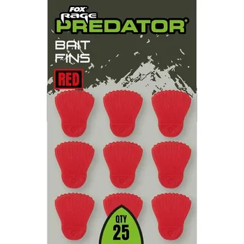 Umělá nástraha 25ks - Imitace ploutve Rage Predator Bait Fins Červená