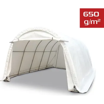 Přístřešek na auto Plachtová garáž pro auto, Š 3,66 × D 6,10 × V 2,44 m, 650 g/m2, bílá