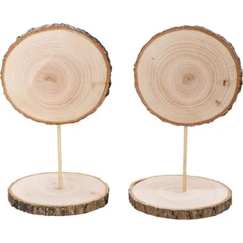 Party dekorace Chaks Držiak na čísla stolov - drevený 10 x 20 cm