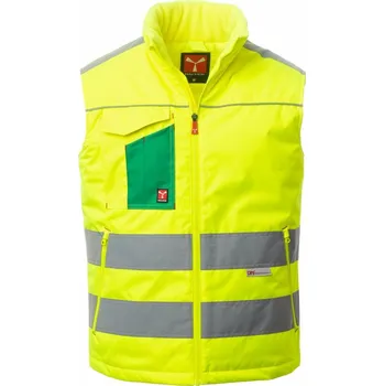 pracovní vesta Zateplená pracovní vesta Payper TASK Barva: Žlutá Fluo/ Zelená, Velikost: 5XL Kvalitní reflexní vesta Task