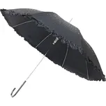 Luvia Dámský elegantní černý holový deštník se štrasem, kamínky