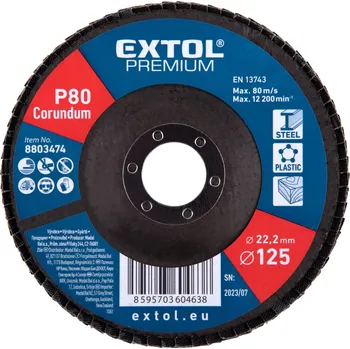 Brusný kotouč Kotouč lamelový šikmý korundový, O125mm, P80